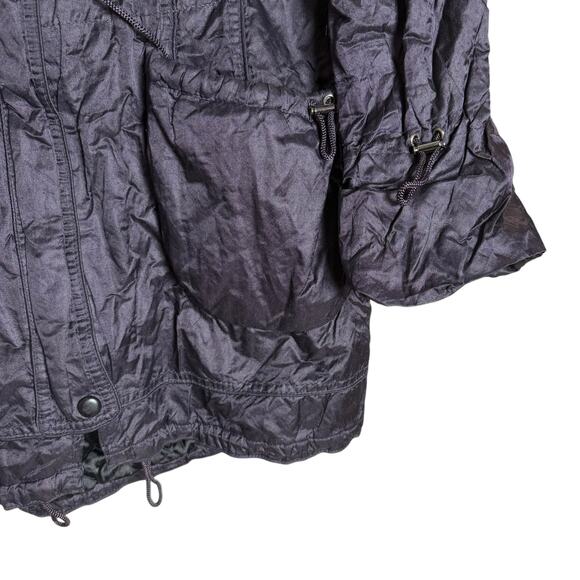 Laundry by Design Eggplant Purple Faux Fur Trim Hood Parka Coat Size Large - Picture 5 of 13